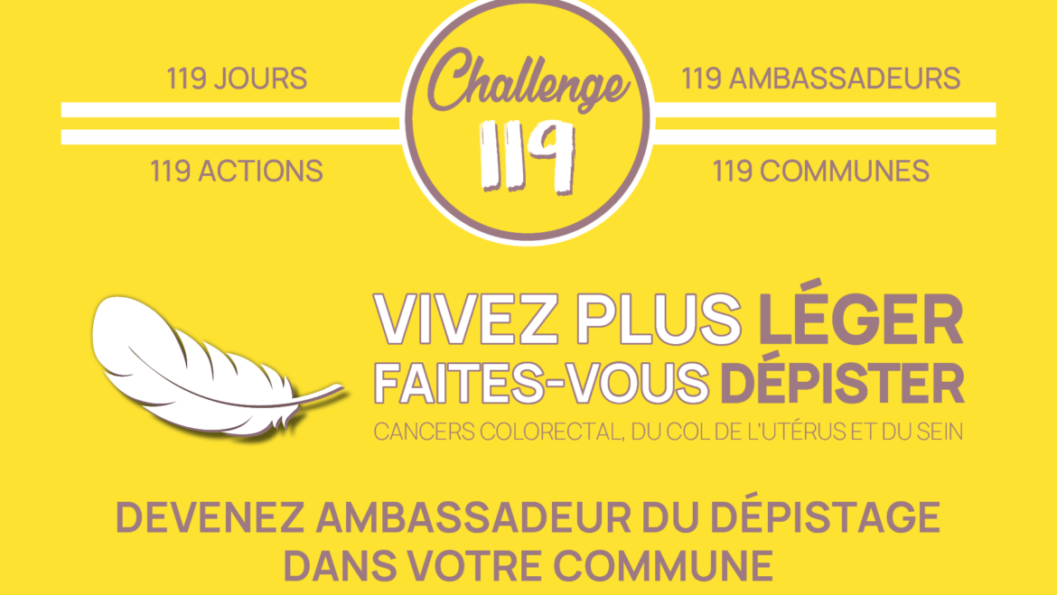 Challenge 119 // Devenez ambassadeur du dépistage des cancers